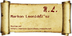 Markon Leonidász névjegykártya